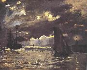 Claude Monet A Seascape, Shipping by Moonlight china oil painting artist
